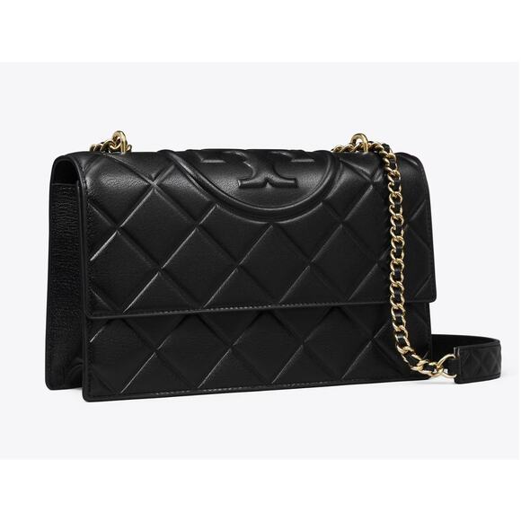 Tory Burch Fleming Soft Convertible Shoulder Bag NWOT Leather Adjustable Chain - Picture 1 of 14